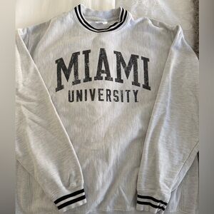 Miami University Champion Gray Reverse Weave Sweatshirt